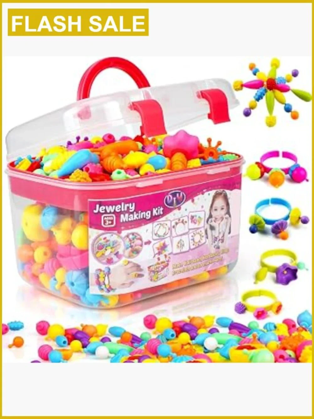 520+ Snap Pop Beads Jewelry Making Kit for Kids